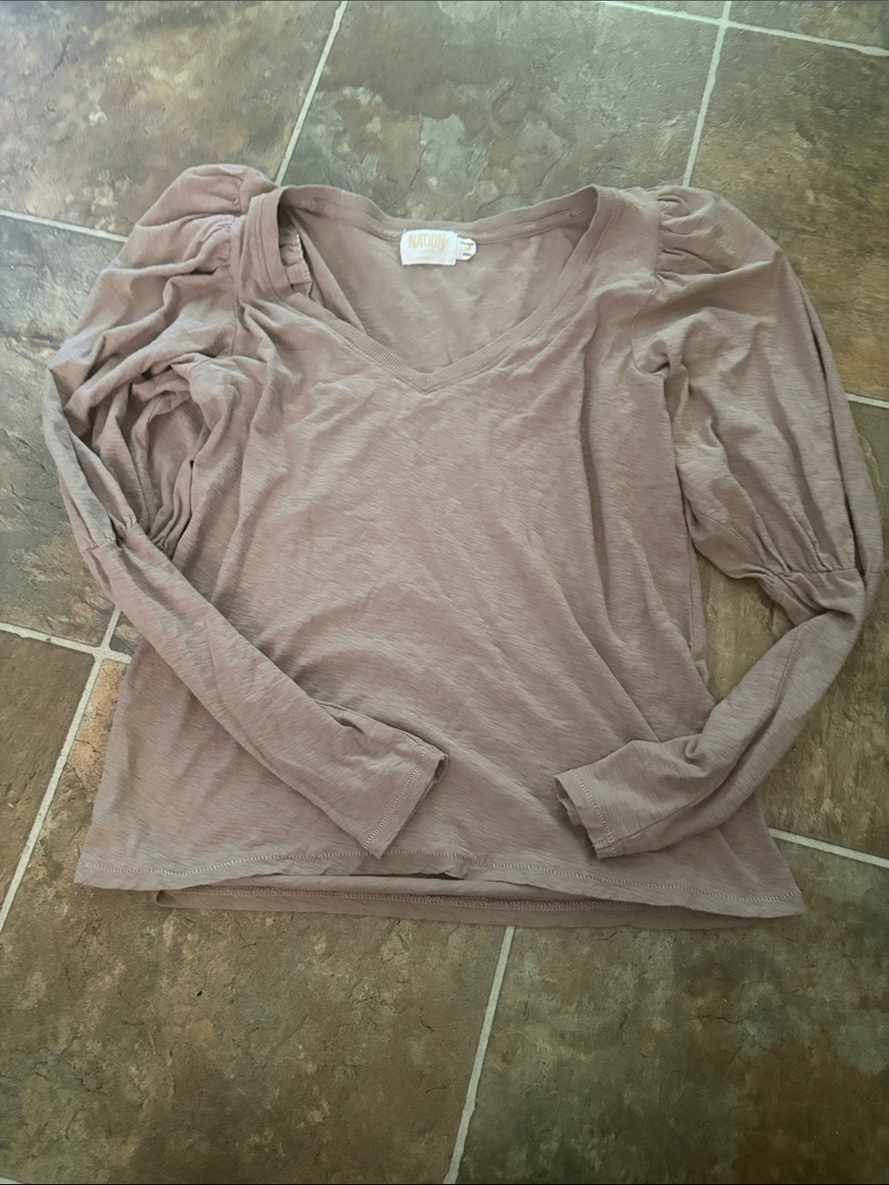 Nation LTD Emilia Ling Sleeve Tee Sz M
